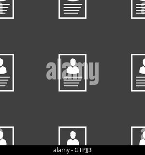 form icon sign. Seamless pattern on a gray background. Vector Stock Vector