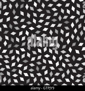 Vector Seamless Greyscale Rhombus Jumble Pattern Stock Vector