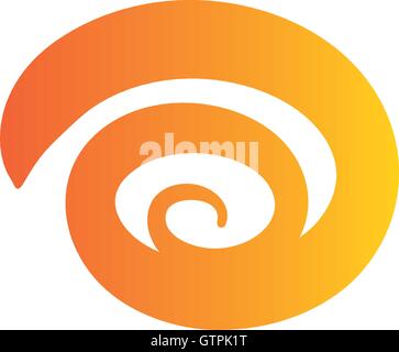 Isolated abstract spiral vector logo. Hurricane, tornado,swirl logotype. Wind. Stock Vector