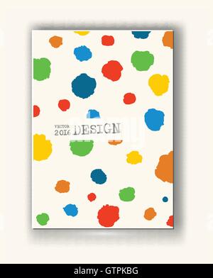 Yellow abstract circle pattern brochure background - vector design ...