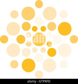 Bubbles isolated logo. Vector abstrct shape. Universal orange logo. Stock Vector