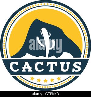 Cactus logo.  isolated on white background.  vector icon illustration.   . . Stock Vector
