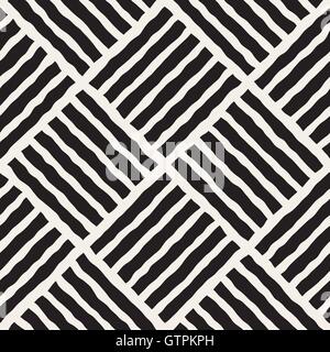 Vector Seamless Diagonal Lines Grid Pattern Stock Vector