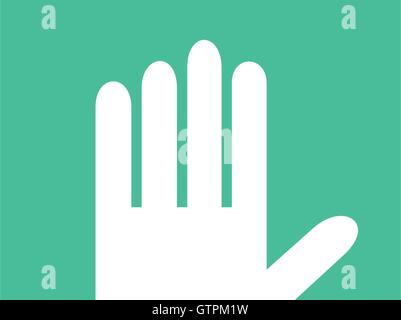 Hand logo. Hand isolated on white background. Hand vector icon illustration. Hand isolated vector. Hand flat. Stock Vector
