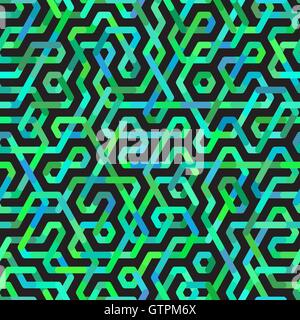 Vector Seamless Multicolor Irregular Lines Pattern Stock Vector