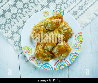 cabbage Tolma  Georgian style-  stuffed vegetable dishes. Stock Photo