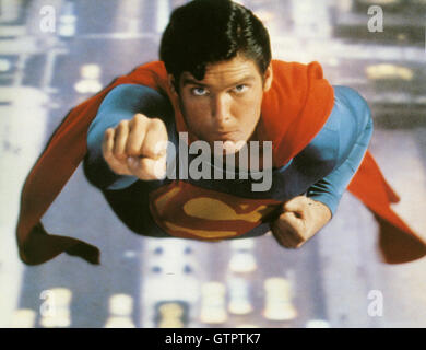 SUPERMAN 1978 Warner Bros film with Christopher Reeve Stock Photo