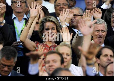 Brussels, Belgium. 09th Sep, 2016. IAAF Diamond League Memorial Van Damme meeting. King Philippe and Queen Mathilde of the Belgians © Action Plus Sports/Alamy Live News Stock Photo