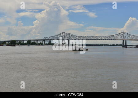 The Mississippi river near New Orleans in Louisiana. Stock Photo