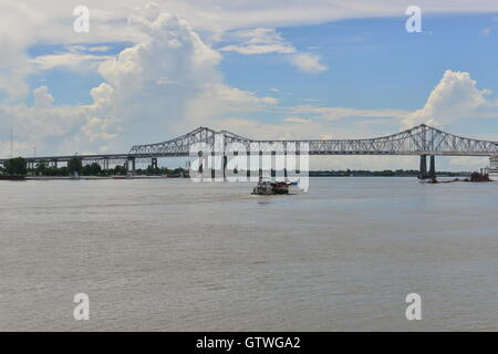 The Mississippi river near New Orleans in Louisiana. Stock Photo