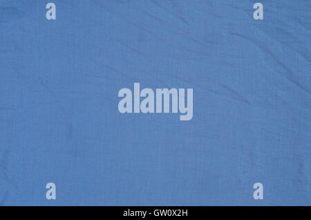 creased blue textile texture background Stock Photo