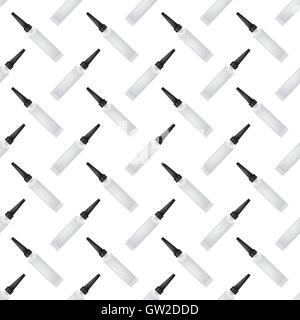 Glue Seamless Pattern on White. Stock Vector