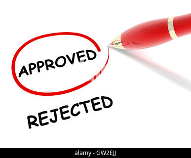 approved rejected concept  3d illustration Stock Photo