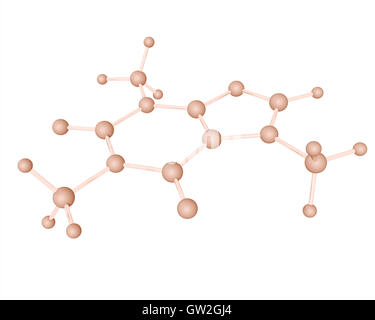 Caffeine molecule central nervous system stimulant 3D render chemical ...