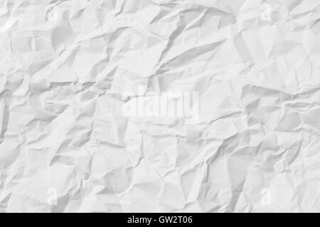 White crumpled paper for background image Stock Photo