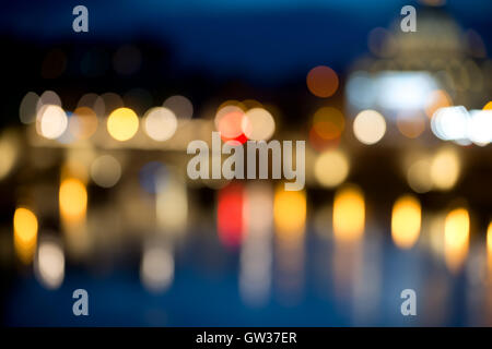 Abstract circular bokeh background of Vatican in Italy Stock Photo