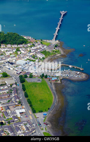 Aerial view of Bangor Pier, North Wales, Stock Photo