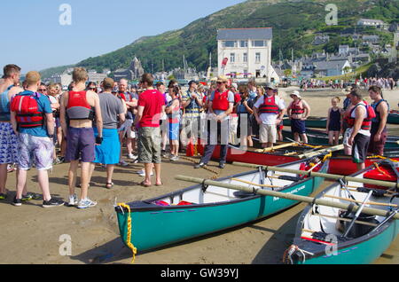 Start of Barmouth Psddle Fest, Wales Stock Photo