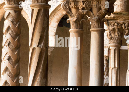 Choistro del Benedettini  cloister of Monreale Stock Photo