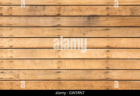 Rustic old aged wooden nailed planks boards horizontal background texture Stock Photo