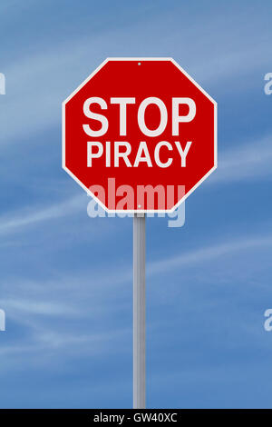 Stop Piracy Stock Photo