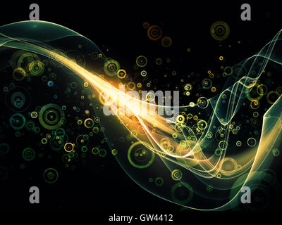 Conceptual Fractal Waves Stock Photo