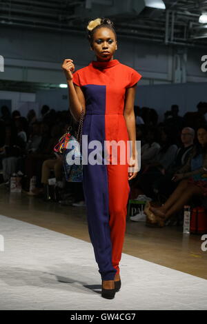 London,England,UK, 10th September 2016:  Models wearing Designer Lady Biba latest collection at the Africa Fashion Week London, 2016 at West Hall Olympia London ,UK. Credit:  See Li/Alamy Live News Stock Photo