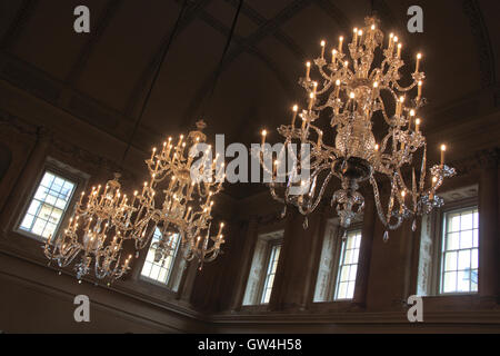 Jane Austen Festival. 9th-18th September 2016. Bath, Somerset, England, UK. Chandeliers. Festival Fayre in the Assembly Rooms, Saturday 10th September 2016. Credit:  Ian Bottle/Alamy Live News Stock Photo