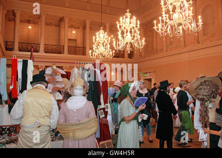 Jane Austen Festival. 9th-18th September 2016. Bath, Somerset, England, UK. Stalls at the Festival Fayre in the Assembly Rooms, Saturday 10th September 2016. Credit:  Ian Bottle/Alamy Live News Stock Photo