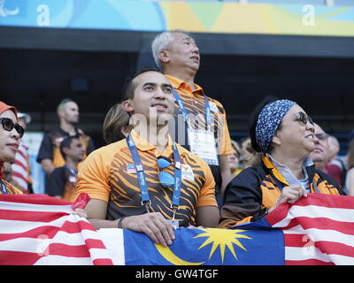 Rio de Janeiro, Brazil. 11th Sep, 2016. Malasian team supporters Credit:  PhotoAbility/Alamy Live News Stock Photo