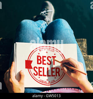 Best Seller Certificate Stamp Concept Stock Photo