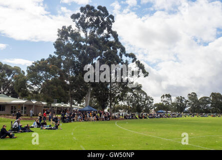 Australian rules football, WAAFL Grade D Grand Final game between Trinity Aquinas and North Fremantle. Stock Photo