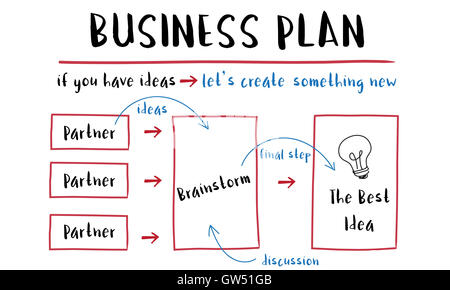 Business Plan Strategy Diagram Concept Stock Photo