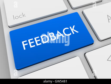 feedback keyboard  3d illustration Stock Photo