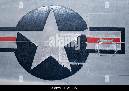 Insignia from military aircraft at Patriot's Point in Charleston South Carolina Stock Photo