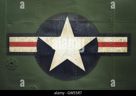 Insignia from military aircraft at Patriot's Point in Charleston South Carolina Stock Photo