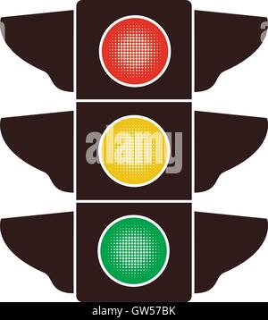 Semaphore icon. Signal road light traffic and urban theme. Isolated ...