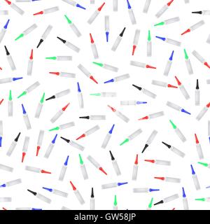 Glue Seamless Pattern. Plastic Tubes Background Stock Vector