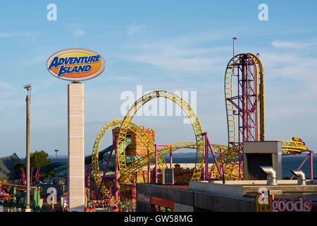 Adventure Island Amusement Park. Southend On Sea, Essex, UK. End of 2016 Summer Stock Photo