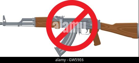 No assault rifles vector design Stock Vector