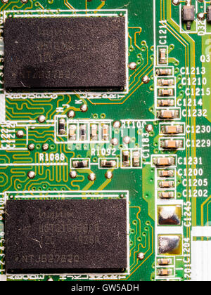 Detail of a notepad mother board Stock Photo