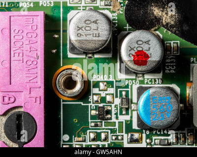 Detail of a notepad mother board Stock Photo