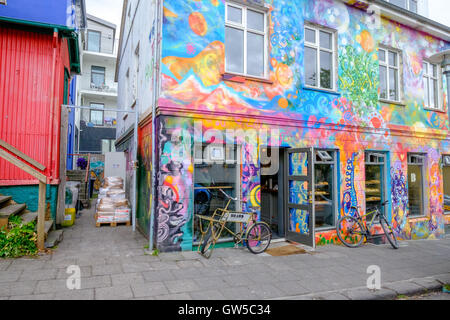 City center Reykjavik, Iceland Stock Photo