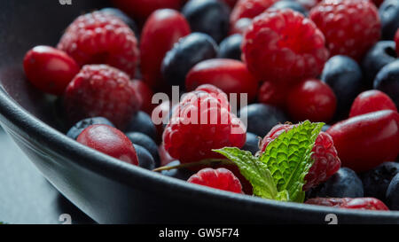 fresh berries on plate Stock Photo