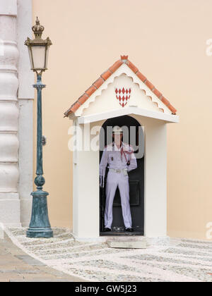 Officer in dress uniform guarding the entrance Stock Photo