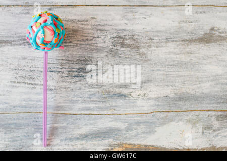 Bright-colored cake pop. Stock Photo