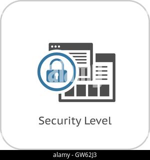 Security Level Icon. Flat Design. Stock Vector
