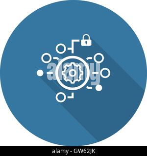 Security Settings Icon. Flat Design. Stock Vector