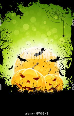 Grunge Background for Halloween Party Stock Vector