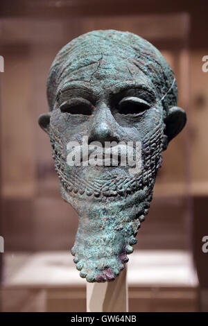 Head of a ruler. Arsenical copper. 2300-2000 BC. Period: Early Bronze Age. Mesopotamia. Metropolitan Museum of Art. Ny. USA. Stock Photo